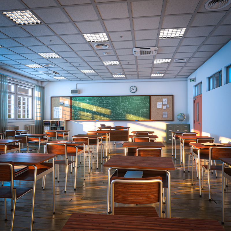 Interior of a School Classroom